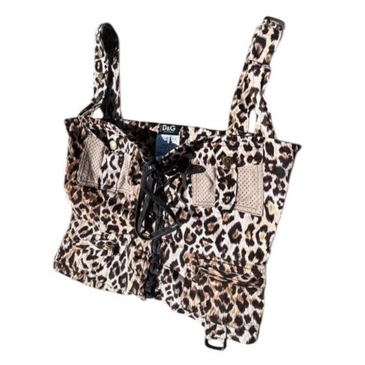Vintage Dolce & Gabbana Cheetah Print Corset