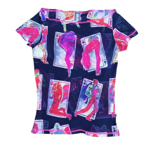Vintage Jean-Paul Gaultier Erotic Playing Card Print Tee