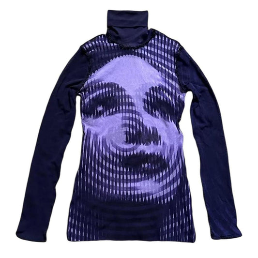 Vintage Jean-Paul Gaultier AW2001 Marlene Dietrich Mesh Top