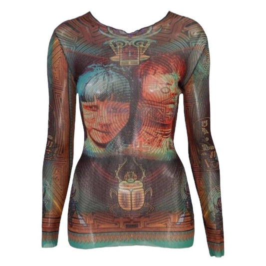Vintage Jean-Paul Gaultier 1996 Brazilian Currency Mesh Top