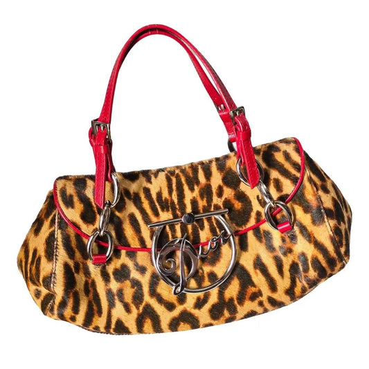 Vintage Christian Dior 2004 Leopard Print Diva Bag