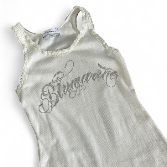 Vintage Blumarine Crystal Logo Maxi Dress