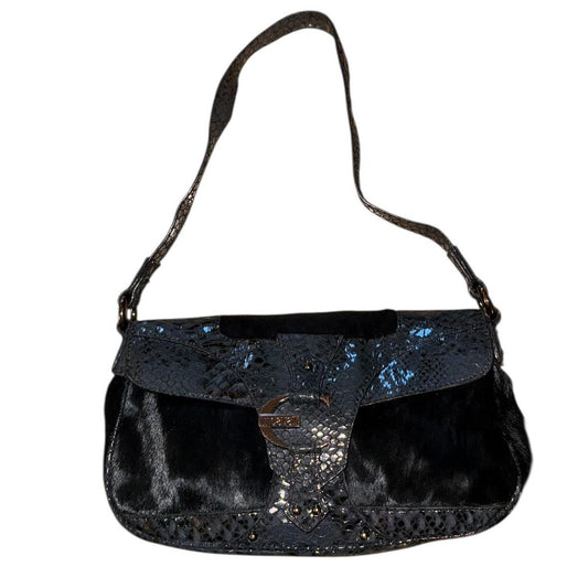 Vintage Roberto Cavalli Pony Hair Python Baguette Bag