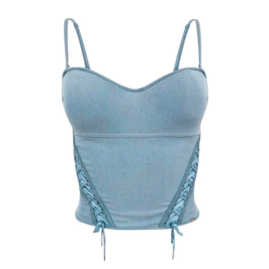 Vintage Christian Dior FW2002 Denim Lace-Up Corset