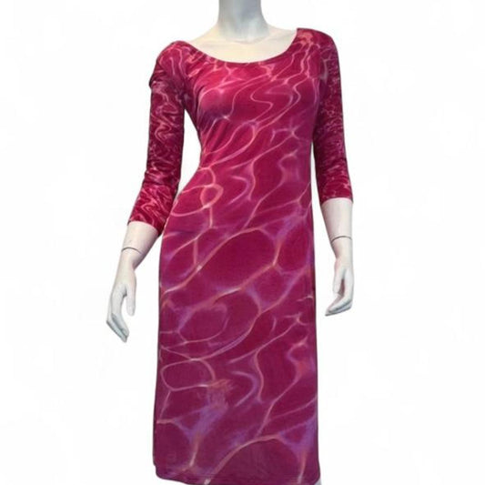 Vintage Just Cavalli Pink Tie-Dye Cutout Dress