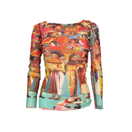 Vintage JPG Jeans 2000s Multicolor Printed Long Sleeve Top